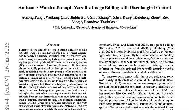 D-edit: An item is Worth a Prompt